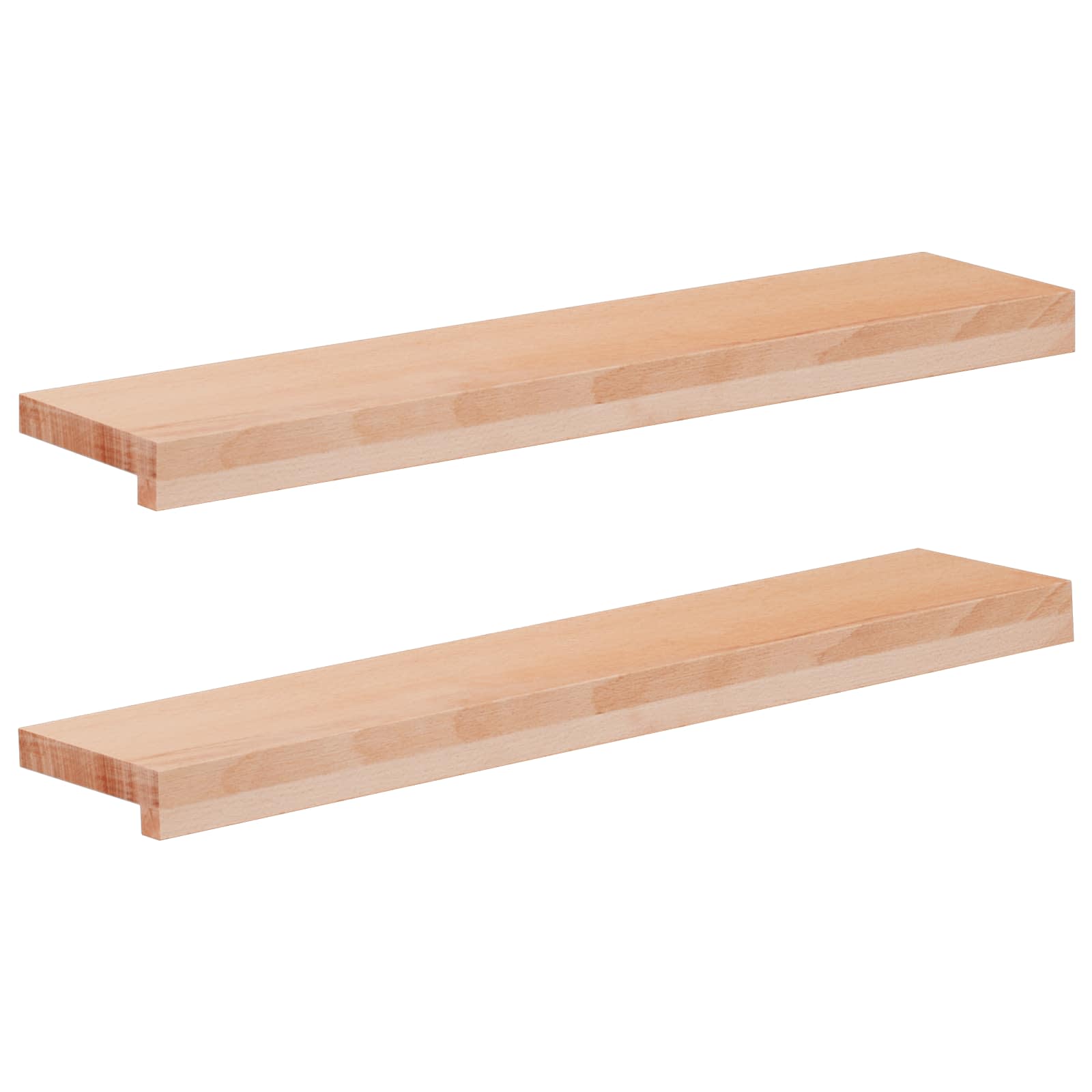 vidaXL Parapety 2 szt. naturalny 70 x 15 x 2 cm Drewno bukowe
