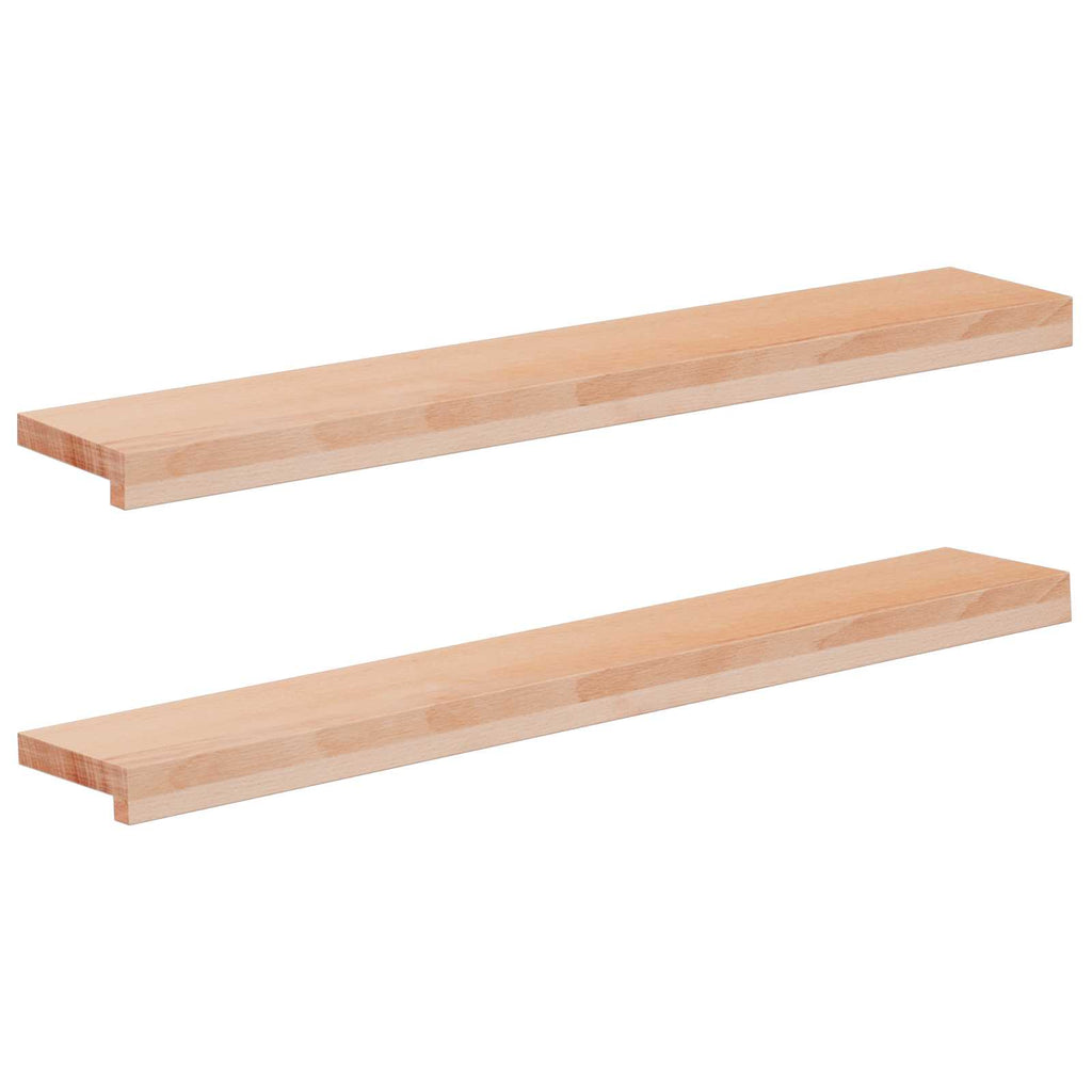 vidaXL Parapety 2 szt. naturalny 90 x 20 x 2 cm Drewno bukowe