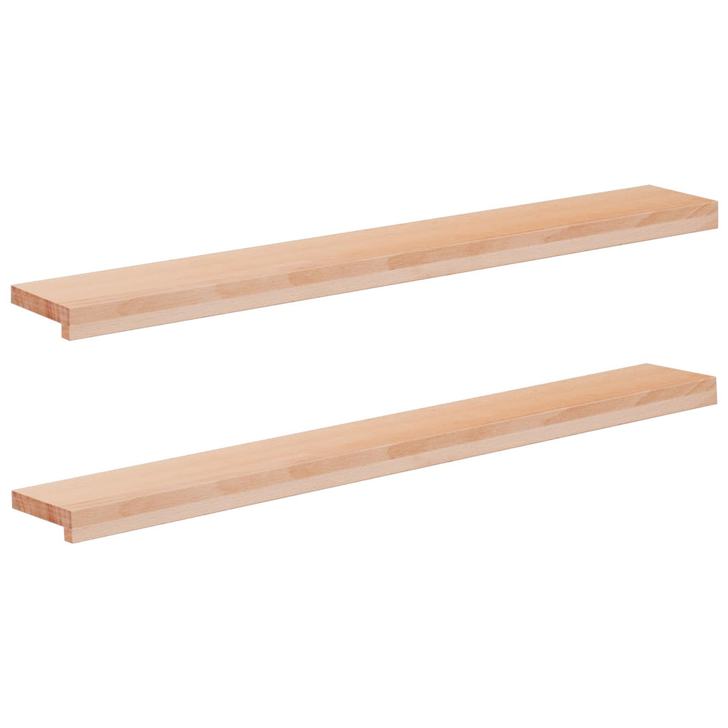vidaXL Parapety 2 szt. naturalny 110 x 20 x 2 cm Drewno bukowe