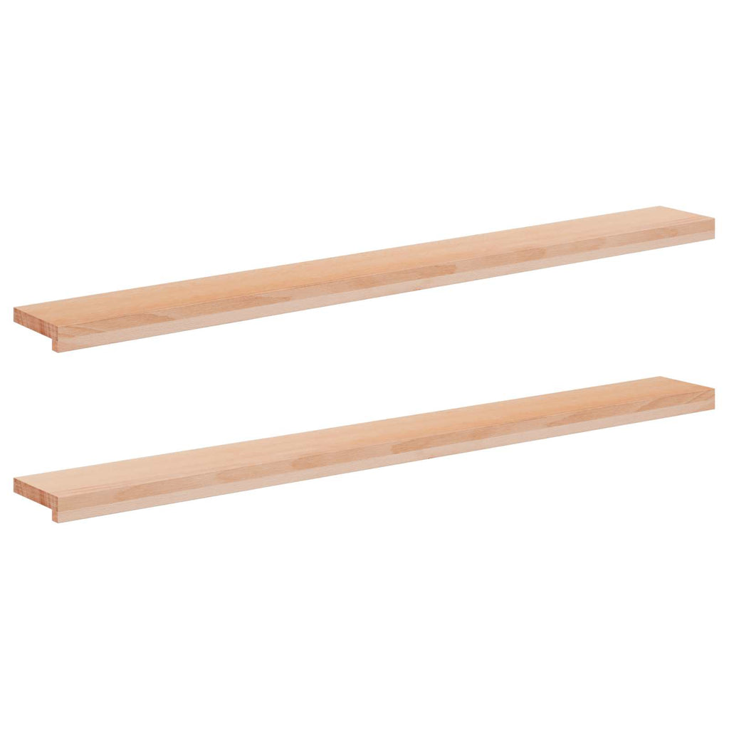 vidaXL Parapety 2 szt. naturalny 140 x 20 x 2 cm Drewno bukowe