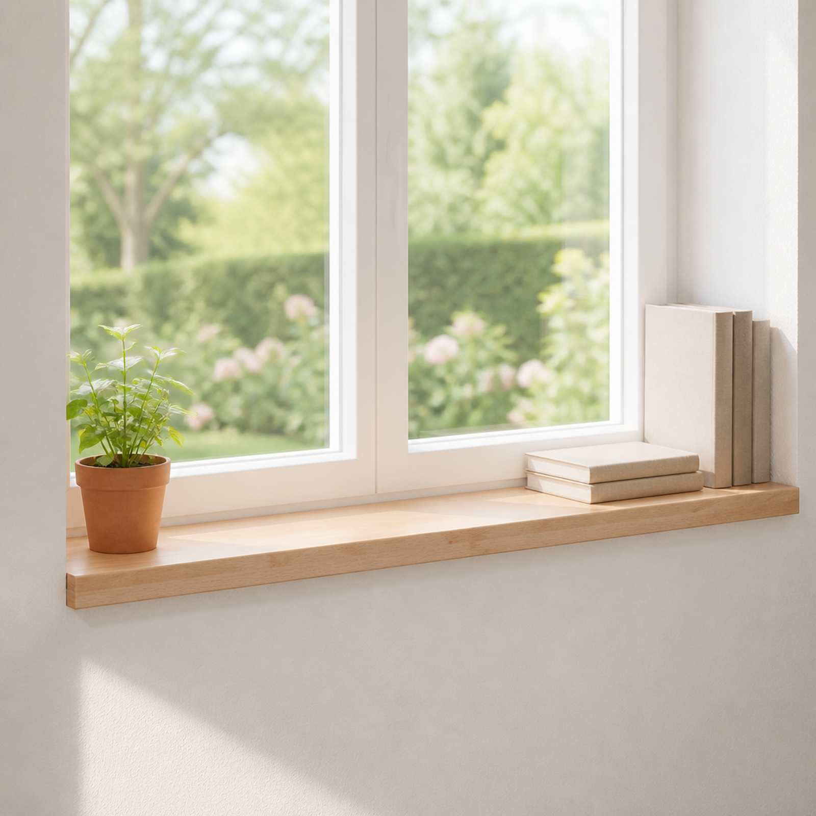 vidaXL Parapety 2 szt. naturalny 100 x 25 x 2 cm Drewno bukowe