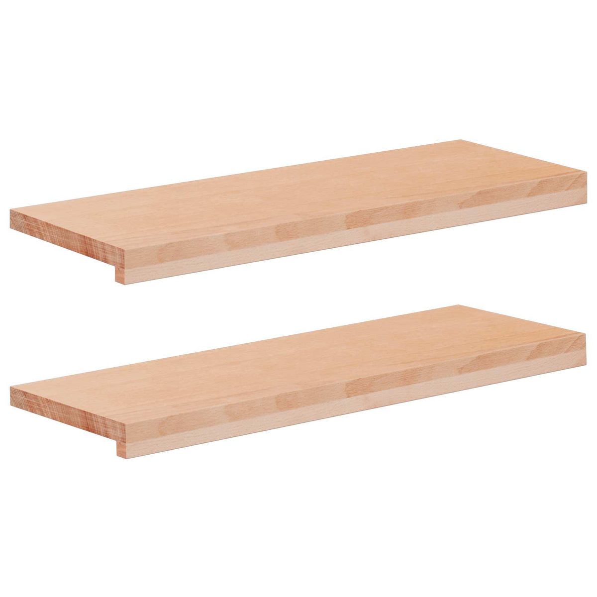 vidaXL Parapety 2 szt. naturalny 70 x 25 x 2 cm Drewno bukowe