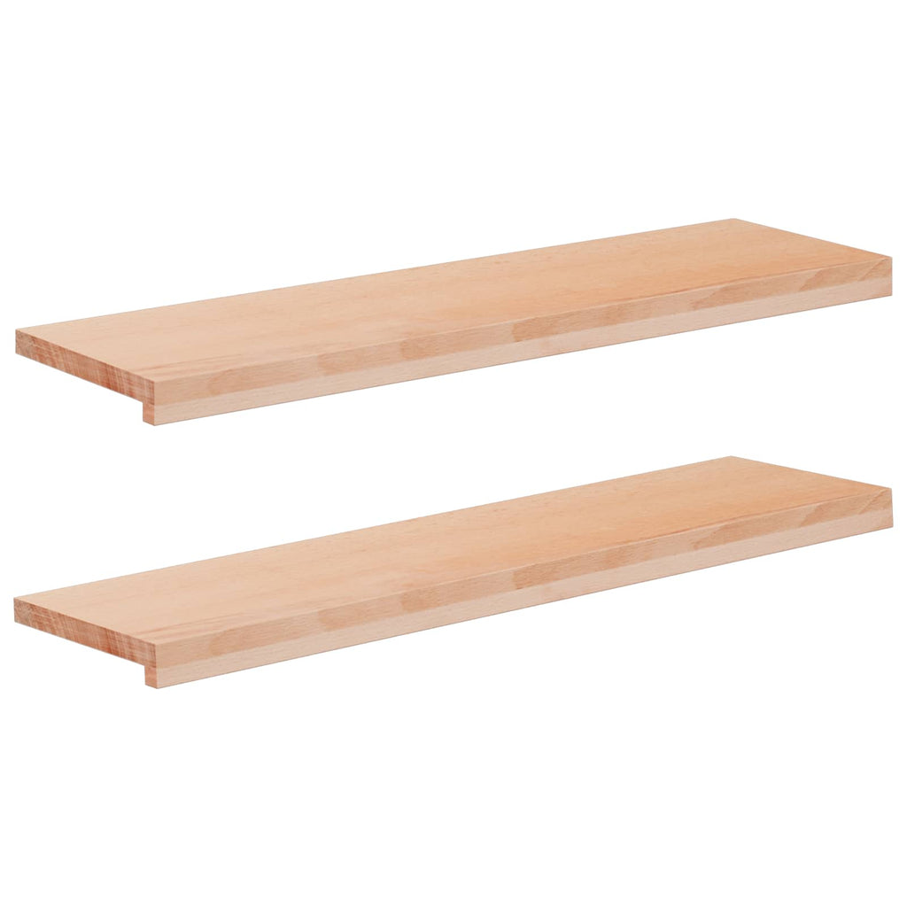 vidaXL Parapety 2 szt. naturalny 90 x 25 x 2 cm Drewno bukowe