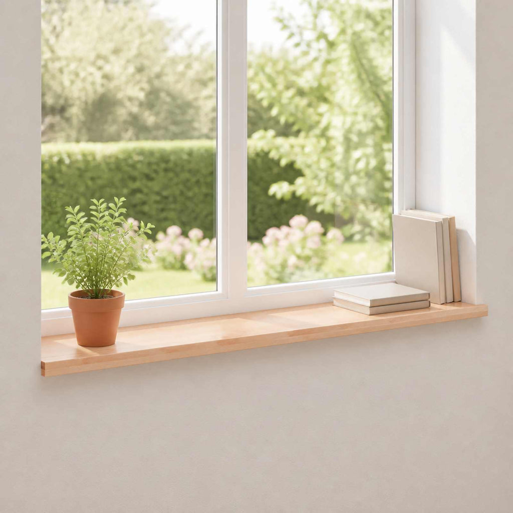 vidaXL Parapety 2 szt. naturalny 110 x 25 x 2 cm Drewno bukowe