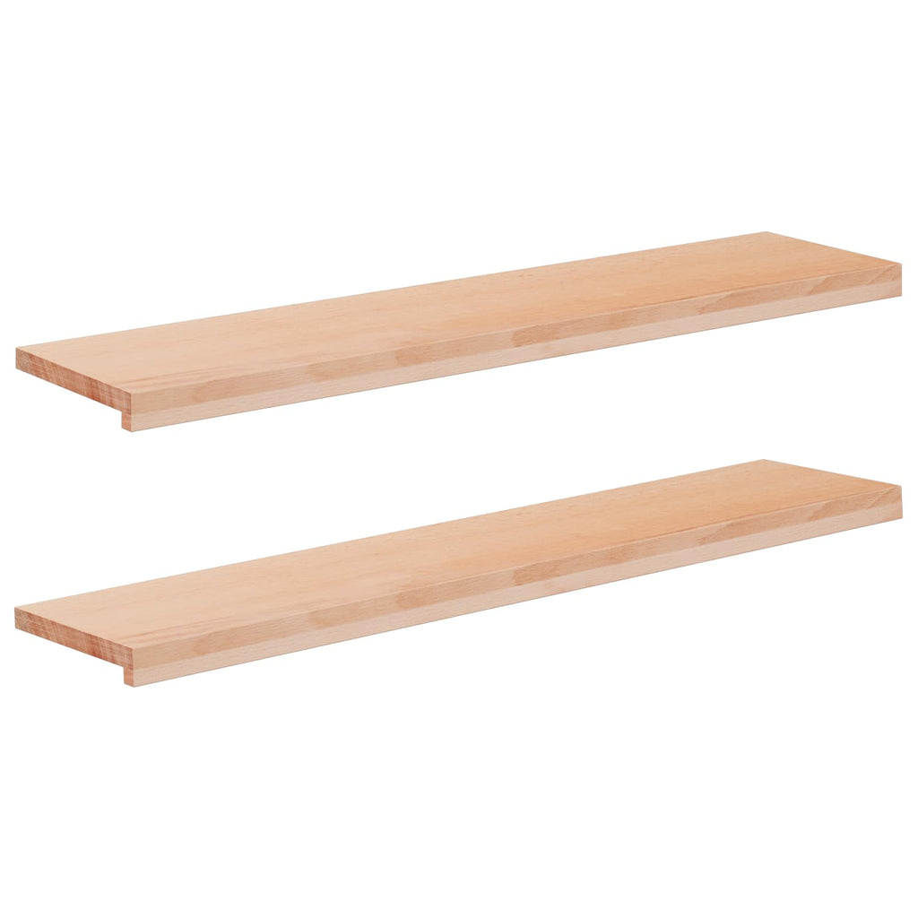 vidaXL Parapety 2 szt. naturalny 110 x 25 x 2 cm Drewno bukowe