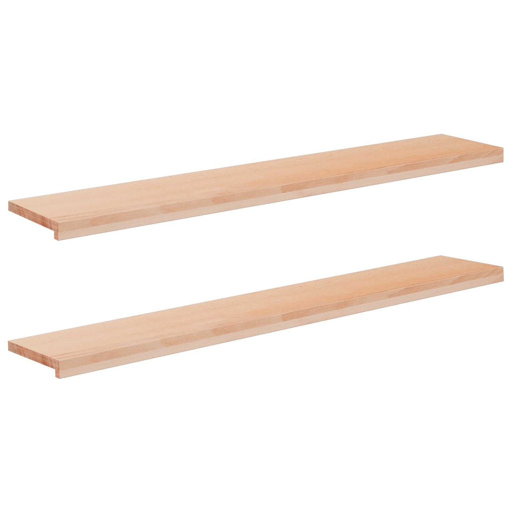 vidaXL Parapety 2 szt. naturalny 140 x 25 x 2 cm Drewno bukowe