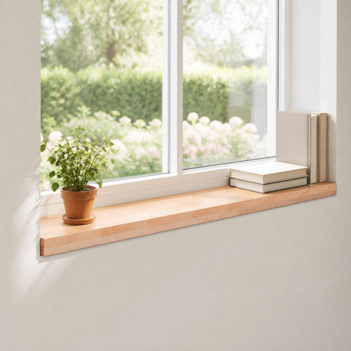 vidaXL Parapety 2 szt. naturalny 100 x 30 x 2 cm Drewno bukowe