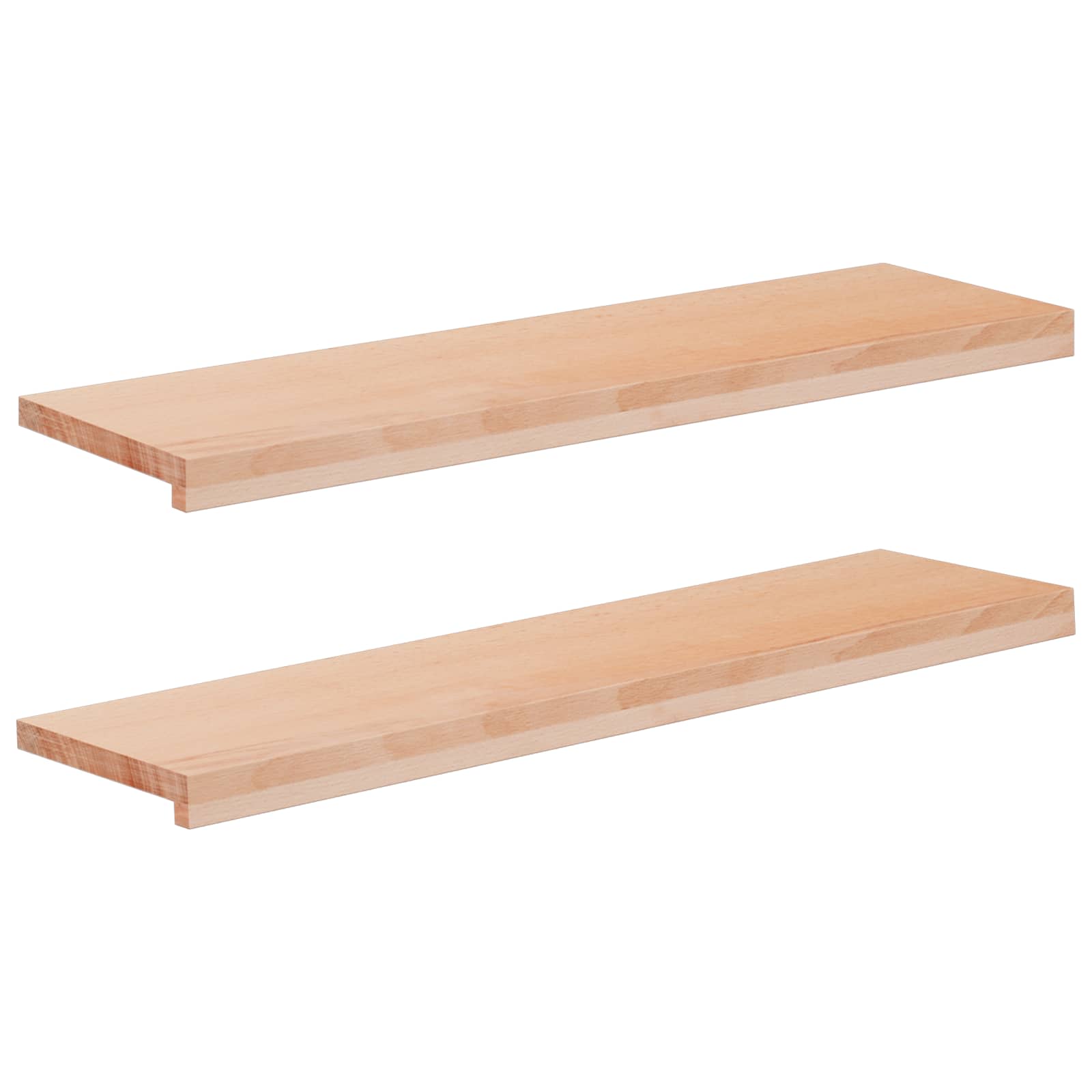 vidaXL Parapety 2 szt. naturalny 90 x 30 x 2 cm Drewno bukowe