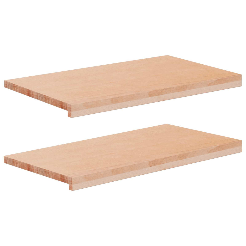 vidaXL Parapety 2 szt. naturalny 70 x 40 x 2 cm Drewno bukowe