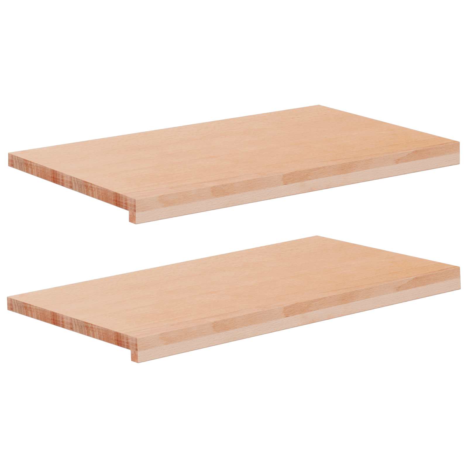 vidaXL Parapety 2 szt. naturalny 70 x 40 x 2 cm Drewno bukowe