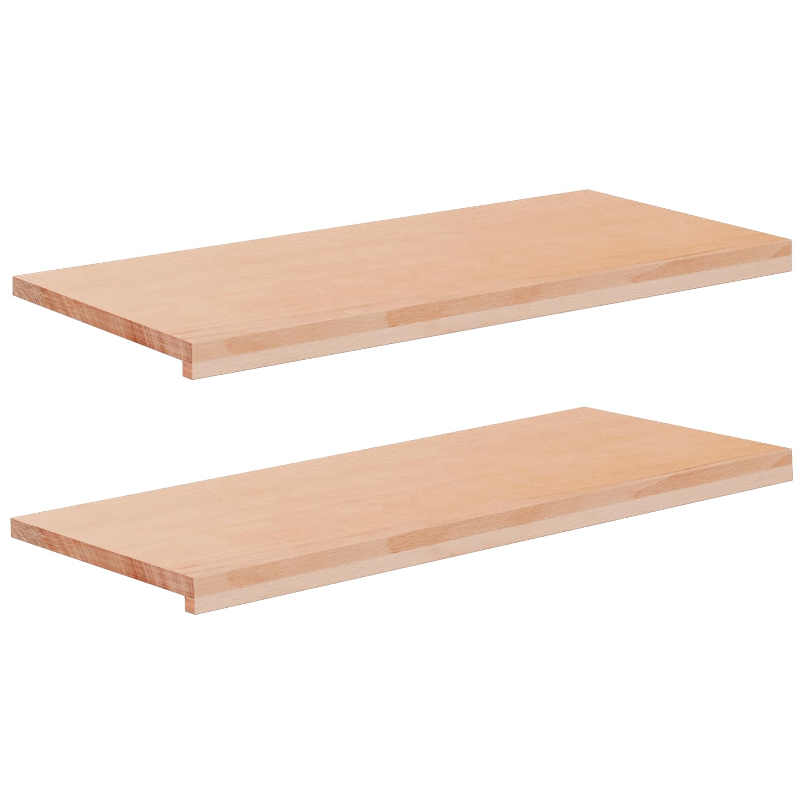 vidaXL Parapety 2 szt. naturalny 90 x 40 x 2 cm Drewno bukowe
