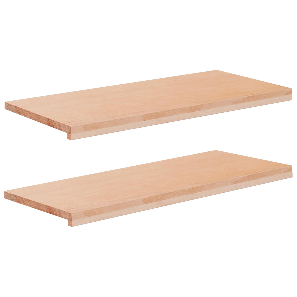 vidaXL Parapety 2 szt. naturalny 100 x 40 x 2 cm Drewno bukowe