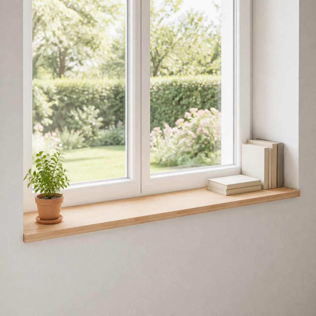 vidaXL Parapety 2 szt. naturalny 140 x 40 x 2 cm Drewno bukowe