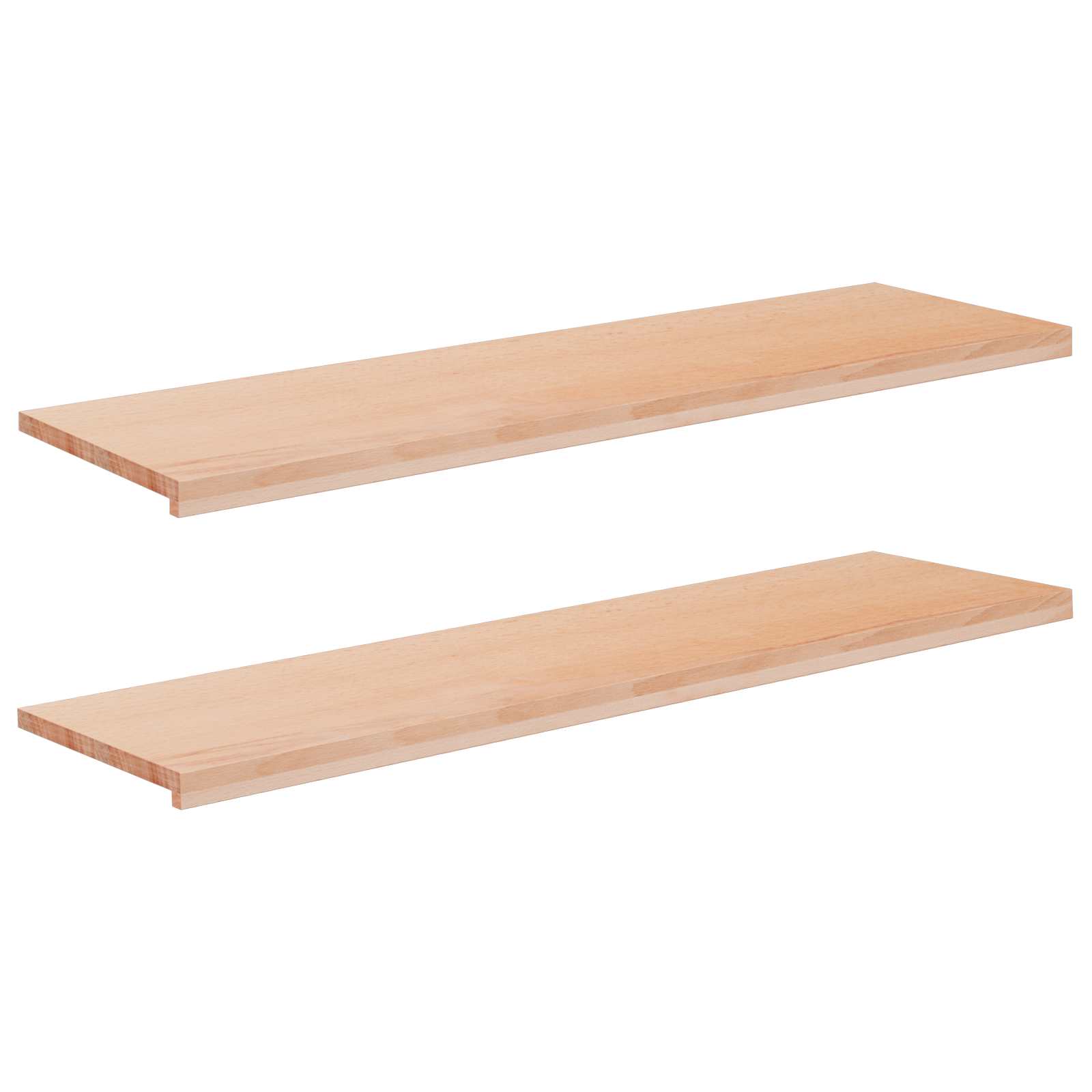 vidaXL Parapety 2 szt. naturalny 140 x 40 x 2 cm Drewno bukowe