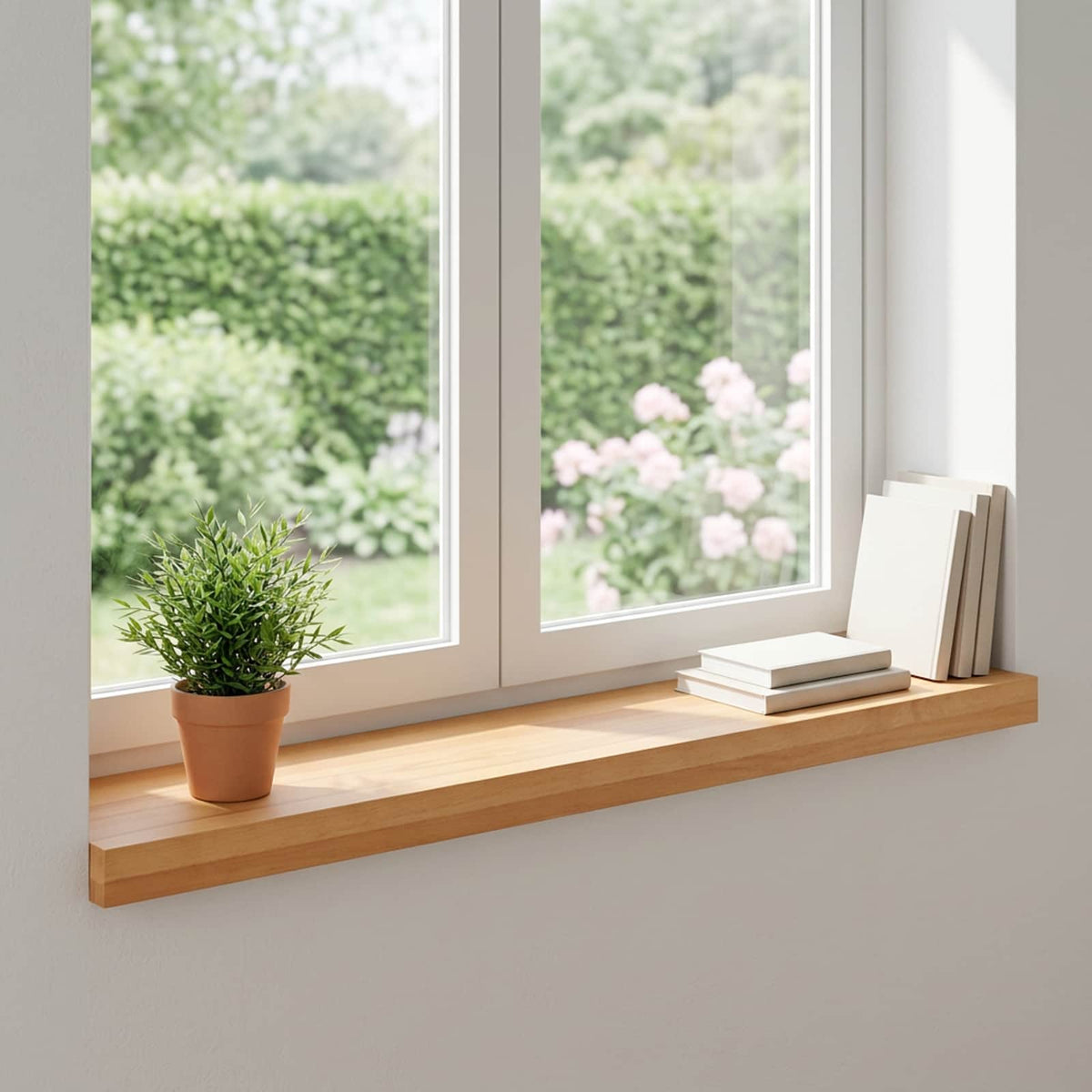 vidaXL Parapety 2 szt. Jasny Brąz 90 x 20 x 2 cm Drewno bukowe