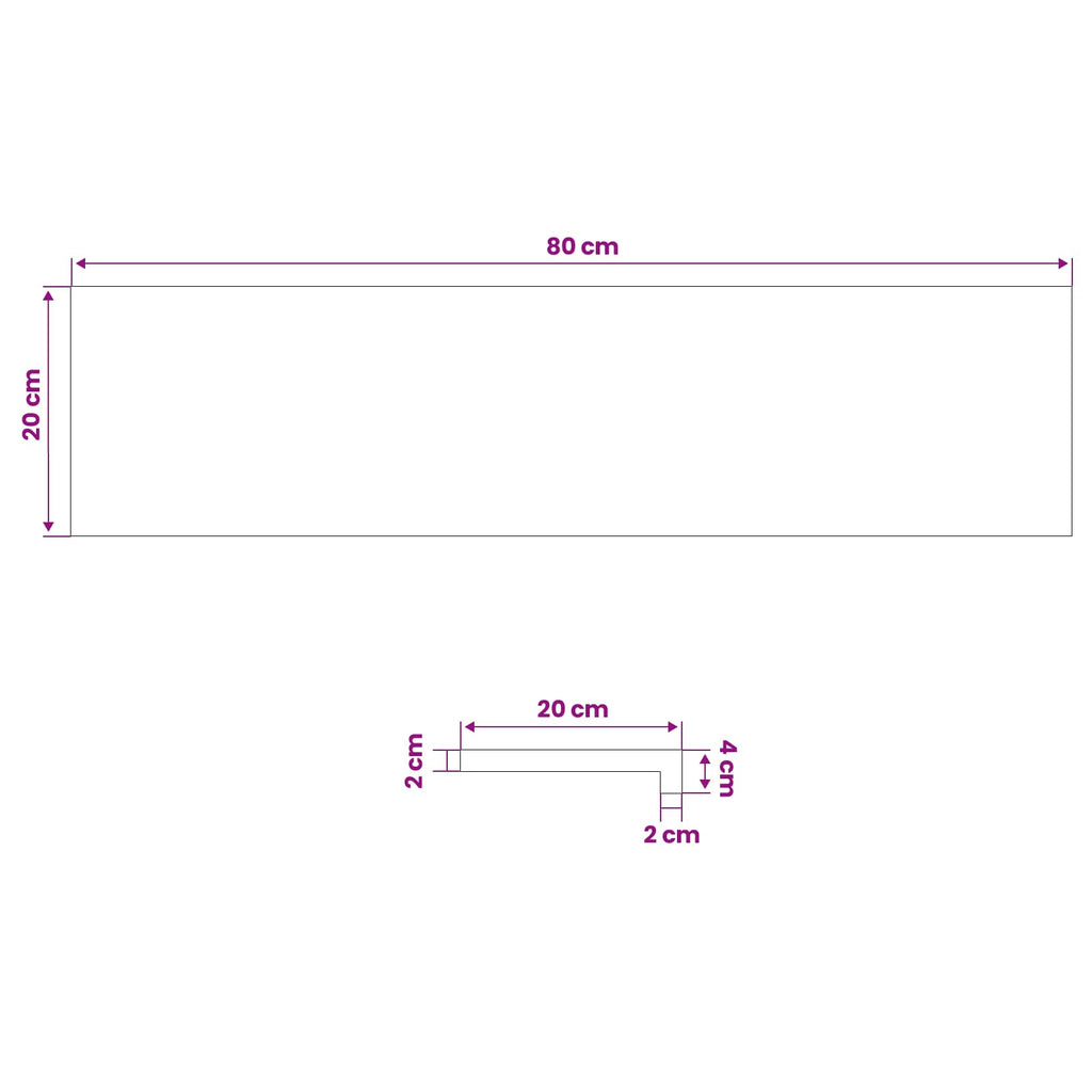 vidaXL Parapety 2 szt. Jasny Brąz 80x 20 x 2 cm Drewno bukowe