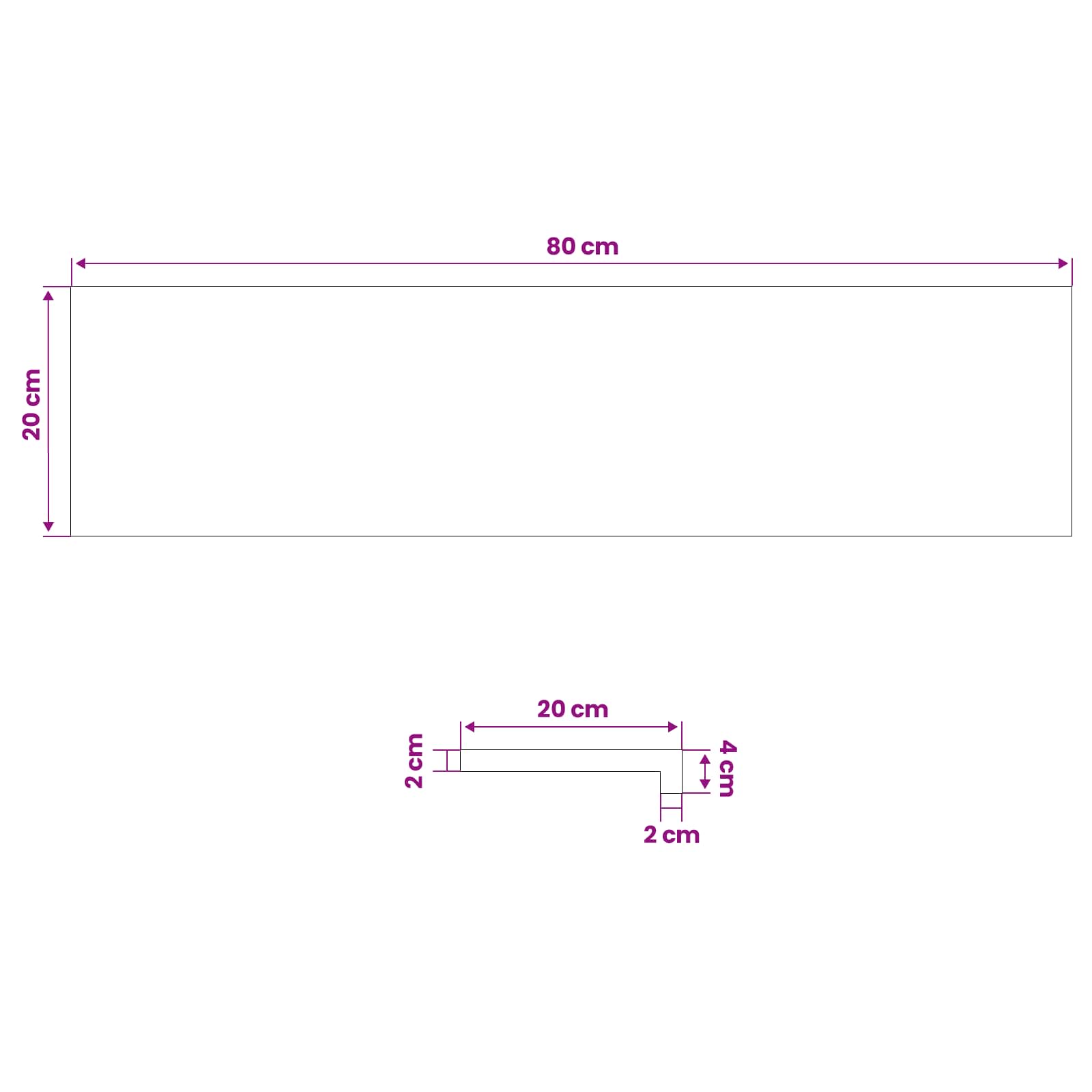 vidaXL Parapety 2 szt. Jasny Brąz 80x 20 x 2 cm Drewno bukowe
