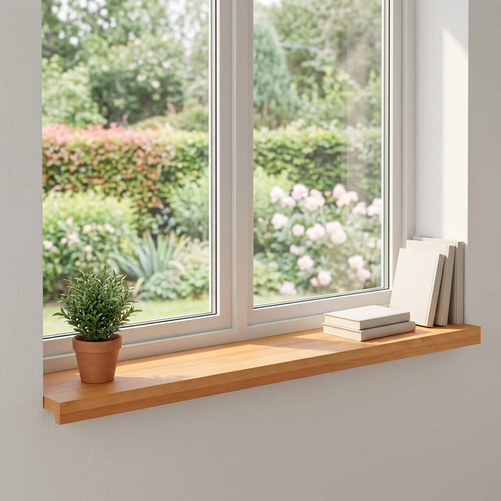 vidaXL Parapety 2 szt. Jasny Brąz 90 x 25 x 2 cm Drewno bukowe