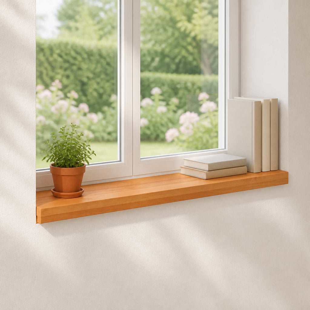 vidaXL Parapety 2 szt. Jasny Brąz 100 x 25 x 2 cm Drewno bukowe