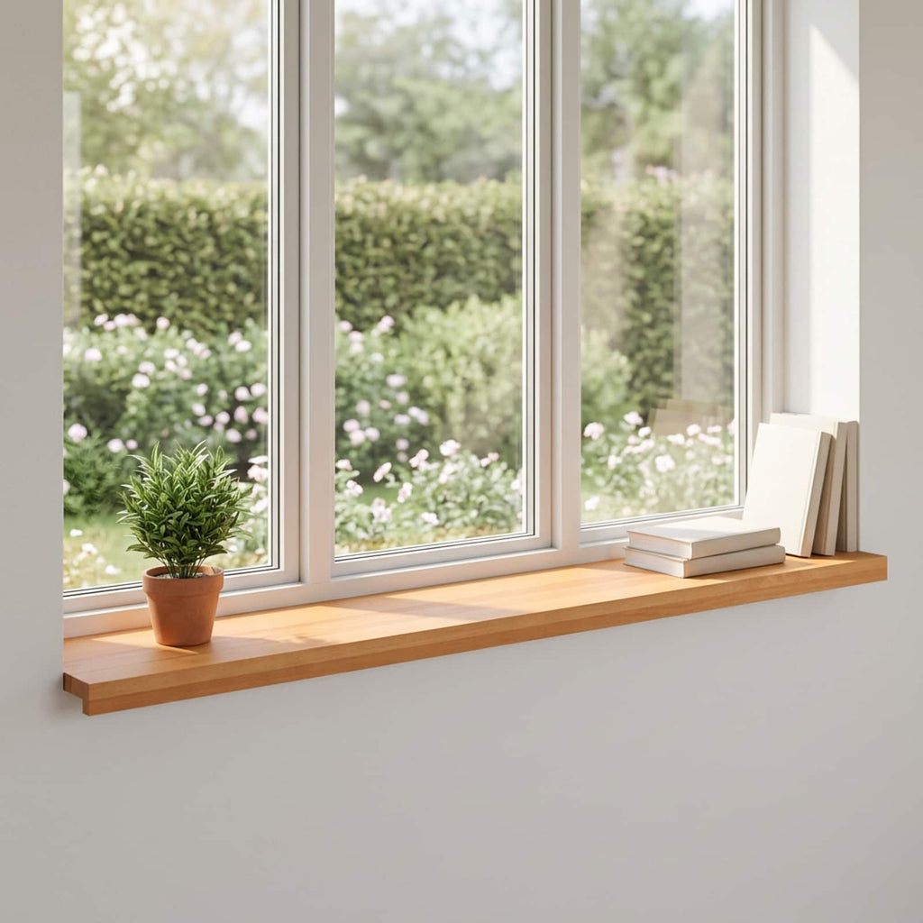 vidaXL Parapety 2 szt. Jasny Brąz 120 x 25 x 2 cm Drewno bukowe