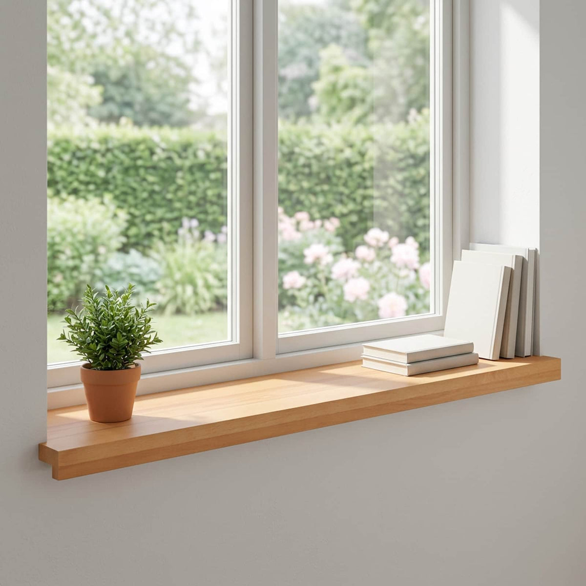 vidaXL Parapety 2 szt. Jasny Brąz 100 x 30 x 2 cm Drewno bukowe