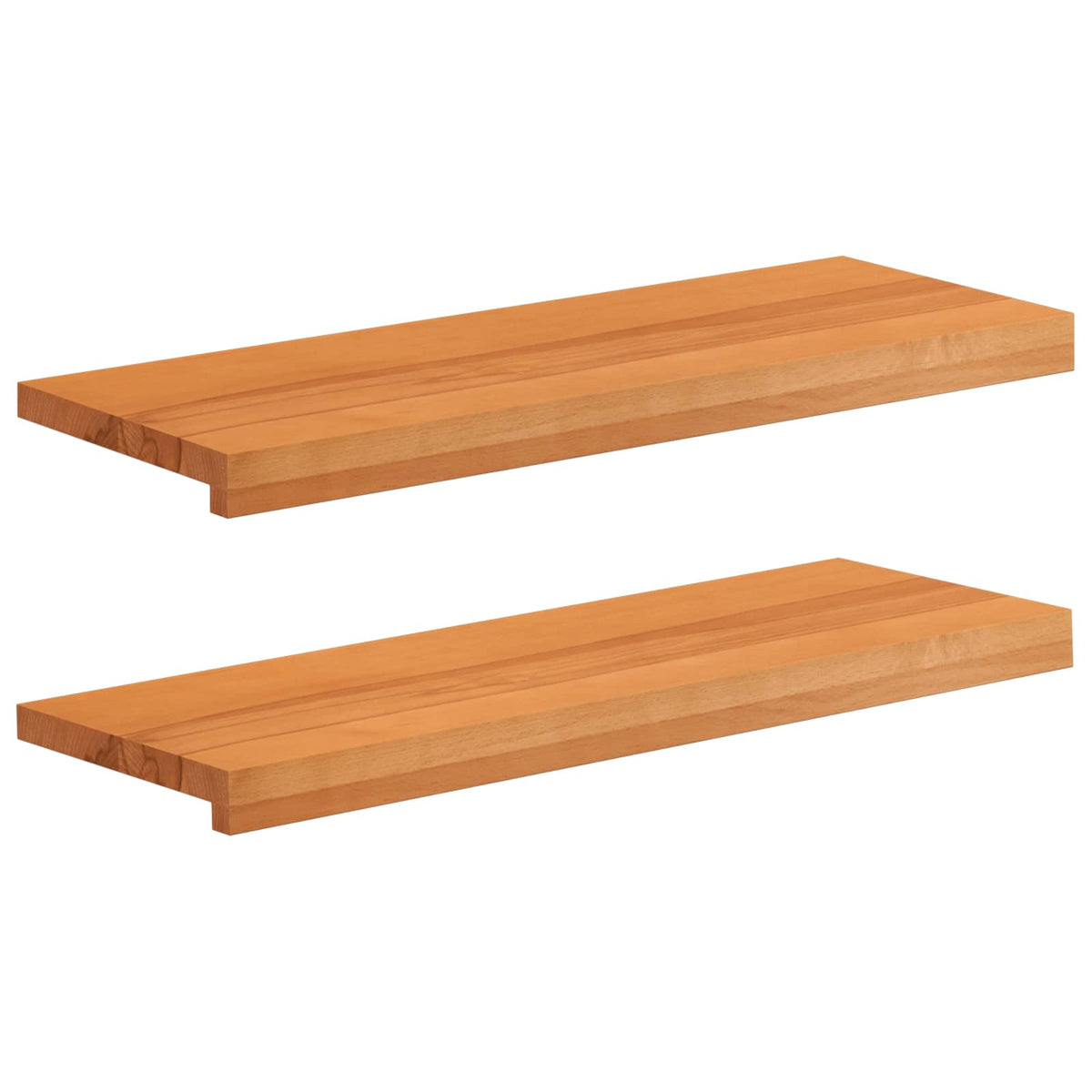 vidaXL Parapety 2 szt. Jasny Brąz 80x 30 x 2 cm Drewno bukowe