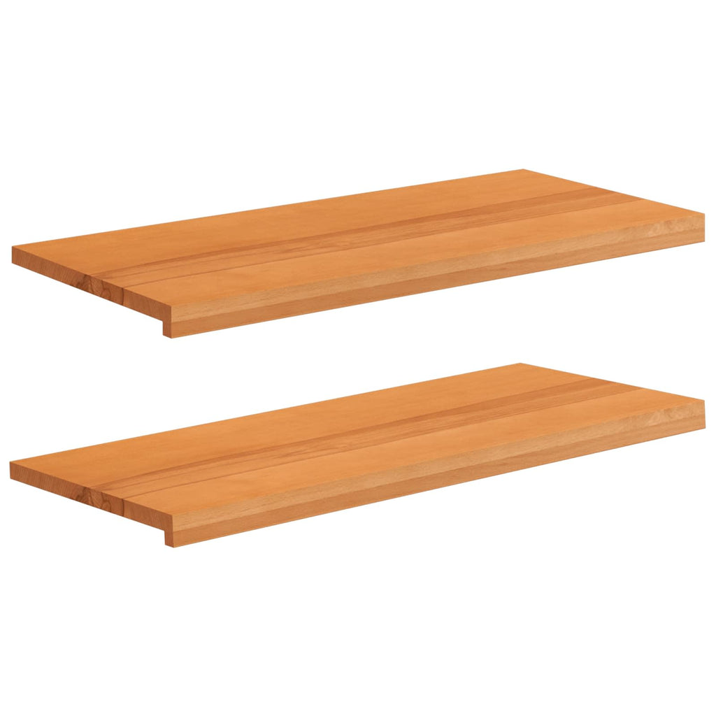 vidaXL Parapety 2 szt. Jasny Brąz 90 x 40 x 2 cm Drewno bukowe