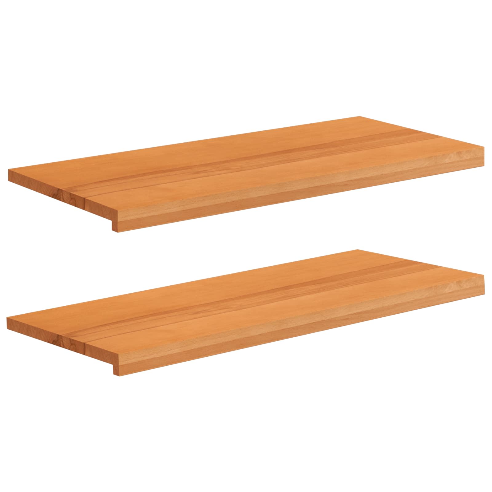 vidaXL Parapety 2 szt. Jasny Brąz 90 x 40 x 2 cm Drewno bukowe