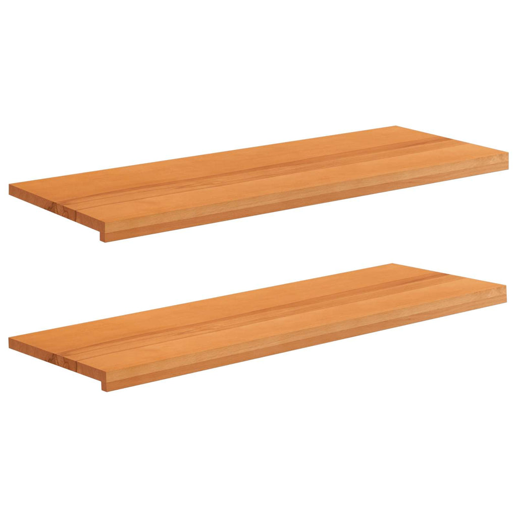 vidaXL Parapety 2 szt. Jasny Brąz 110 x 40 x 2 cm Drewno bukowe