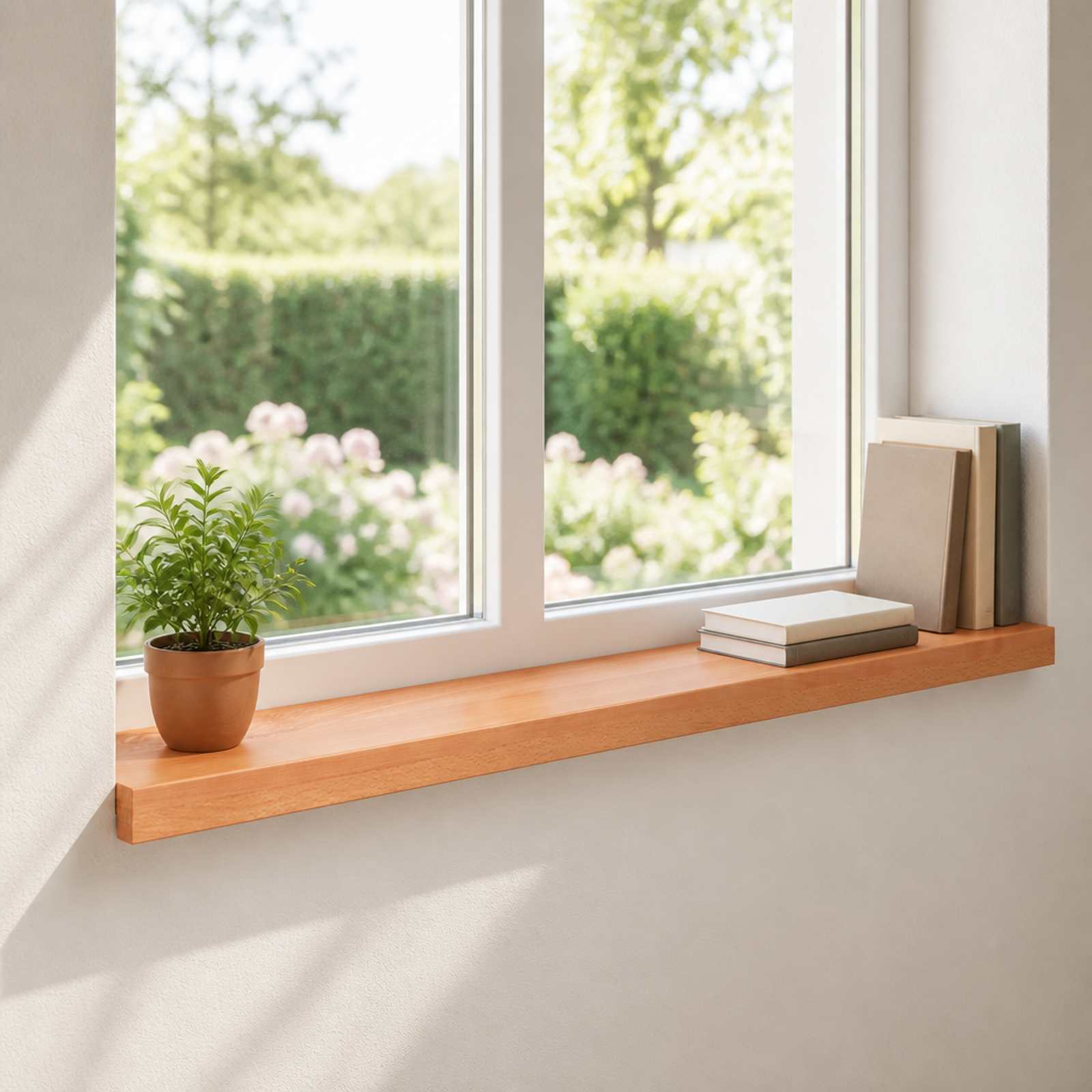 vidaXL Parapety 2 szt. Lakier 70 x 20 x 2 cm Drewno bukowe