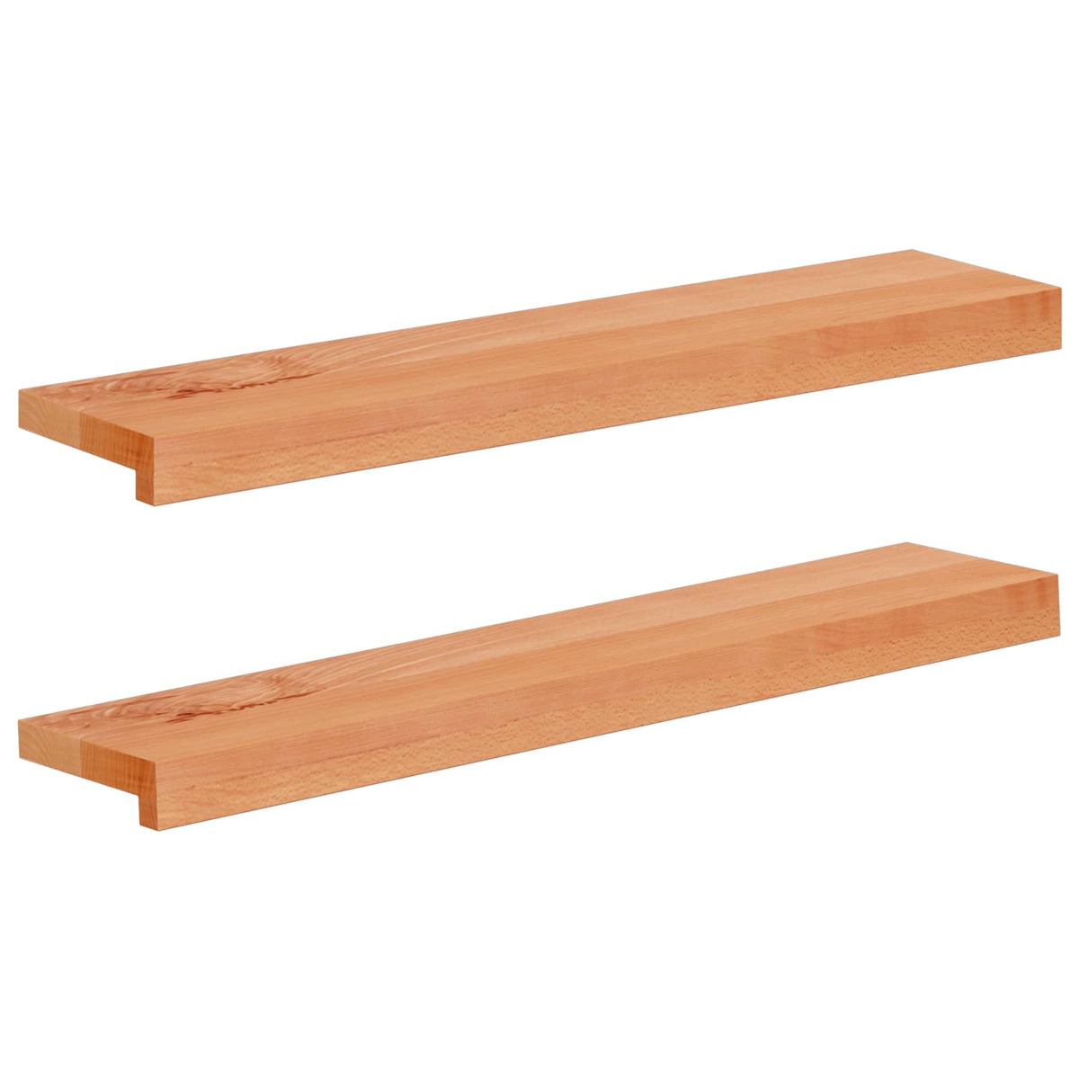 vidaXL Parapety 2 szt. Lakier 70 x 20 x 2 cm Drewno bukowe