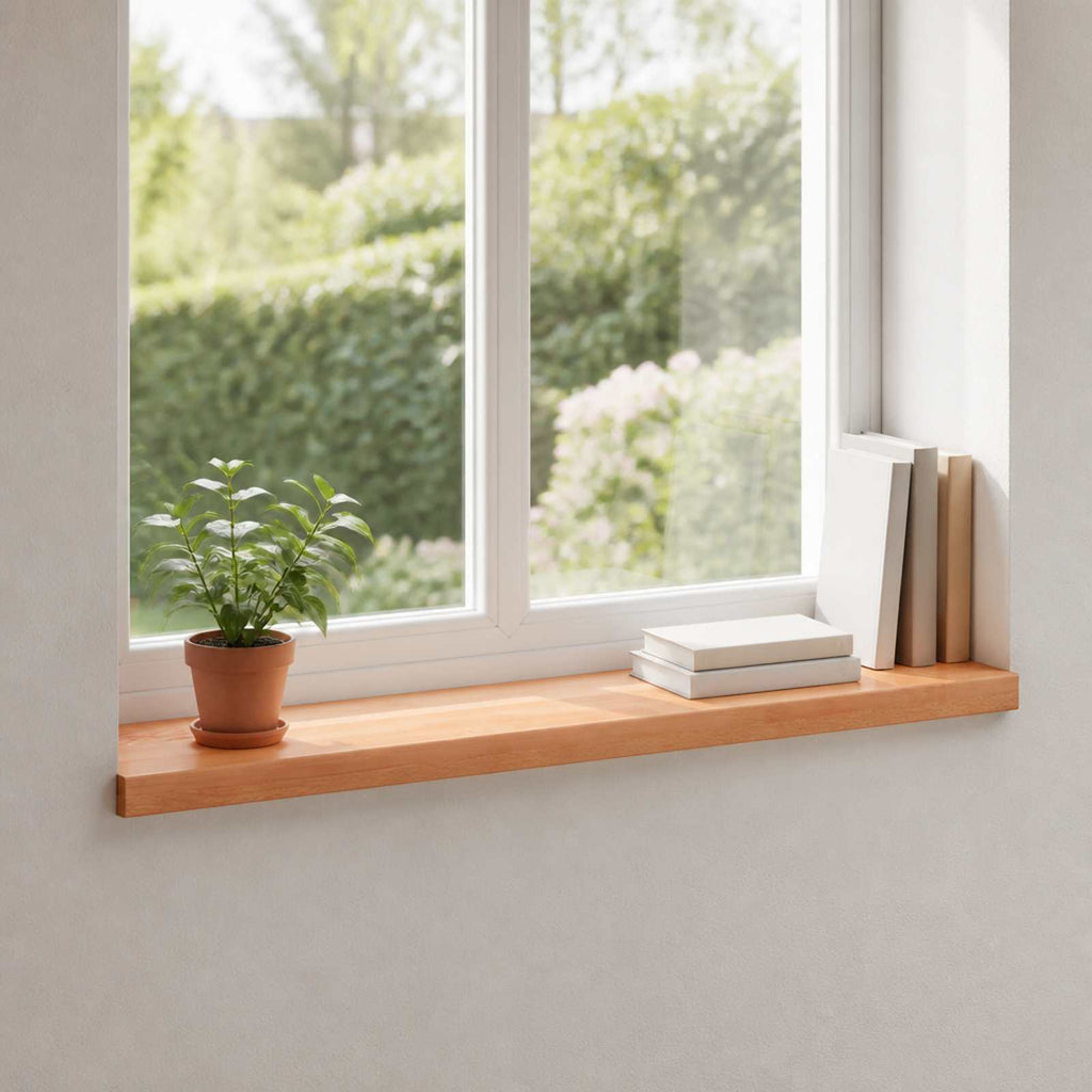 vidaXL Parapety 2 szt. Lakier 100 x 25 x 2 cm Drewno bukowe