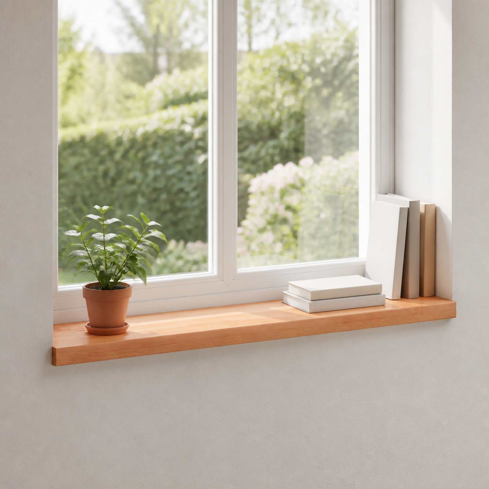 vidaXL Parapety 2 szt. Lakier 100 x 25 x 2 cm Drewno bukowe