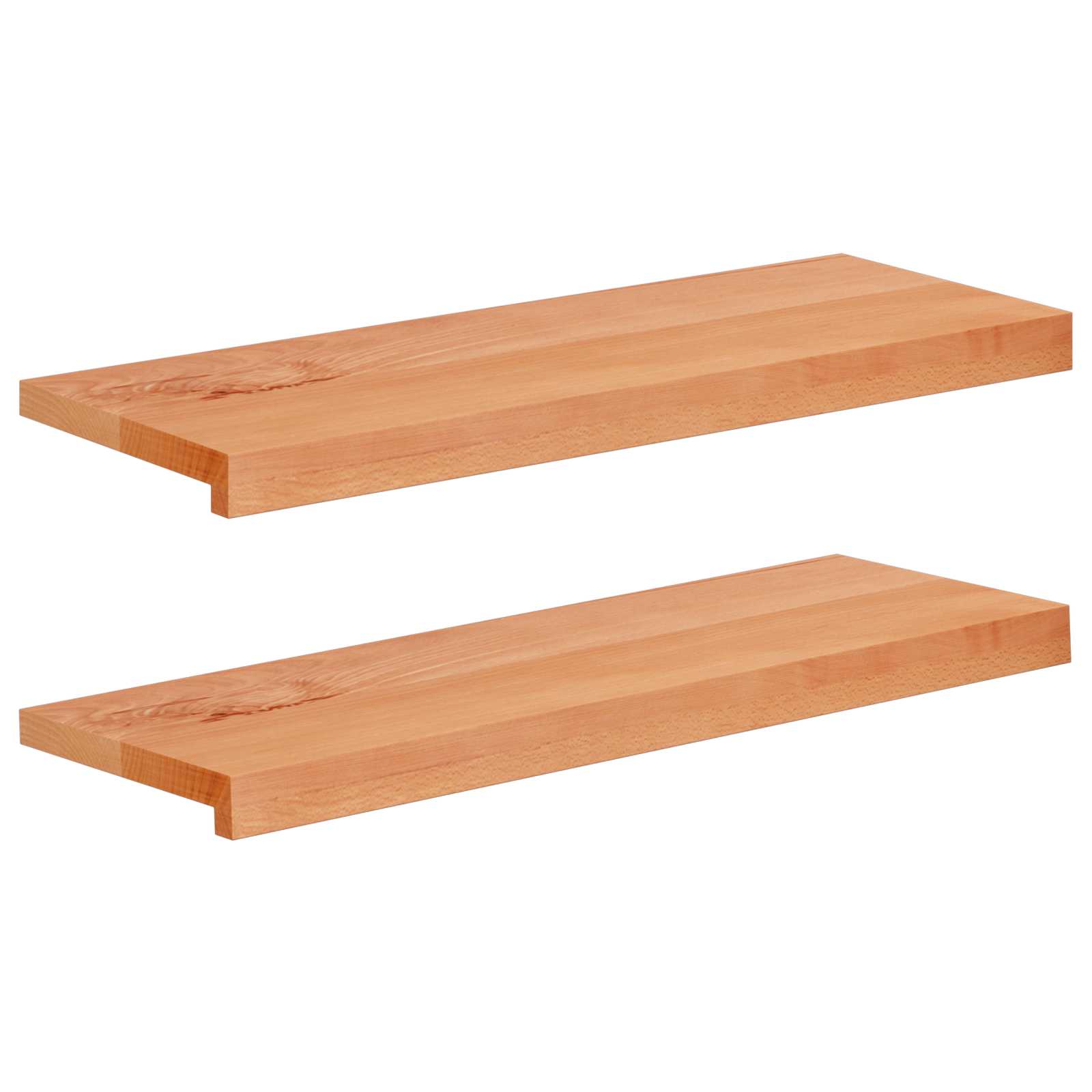 vidaXL Parapety 2 szt. Lakier 80x 25 x 2 cm Drewno bukowe