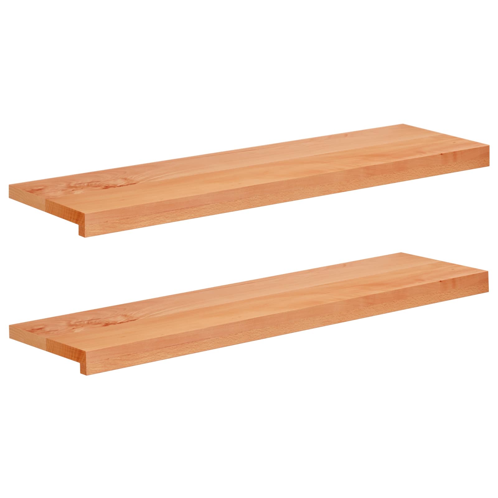 vidaXL Parapety 2 szt. Lakier 90 x 25 x 2 cm Drewno bukowe