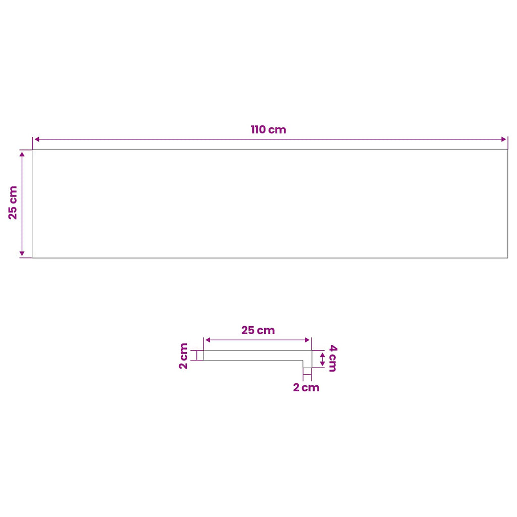vidaXL Parapety 2 szt. Woskowane 110 x 25 x 2 cm Drewno bukowe