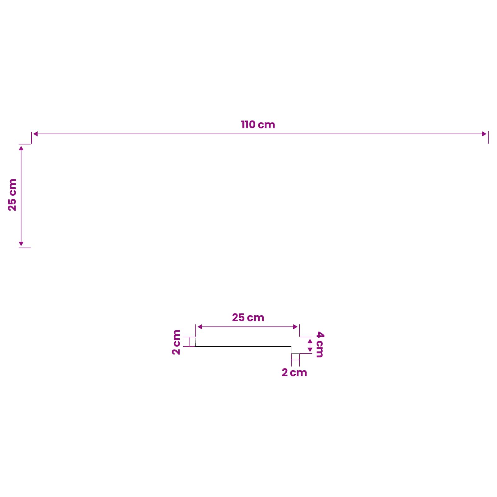 vidaXL Parapety 2 szt. Woskowane 110 x 25 x 2 cm Drewno bukowe