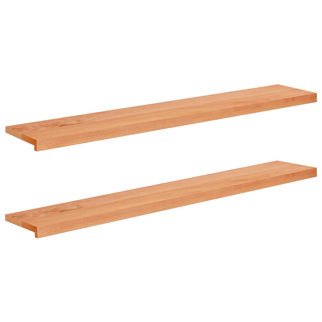 vidaXL Parapety 2 szt. Woskowane 140 x 25 x 2 cm Drewno bukowe