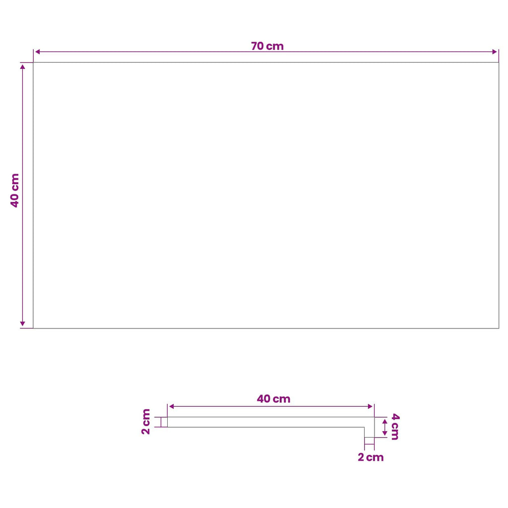 vidaXL Parapety 2 szt. Woskowane 70 x 40 x 2 cm Drewno bukowe