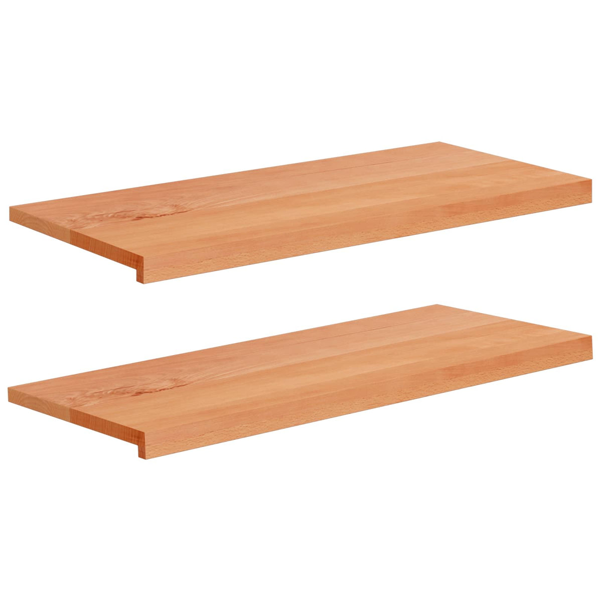 vidaXL Parapety 2 szt. Woskowane 90 x 40 x 2 cm Drewno bukowe