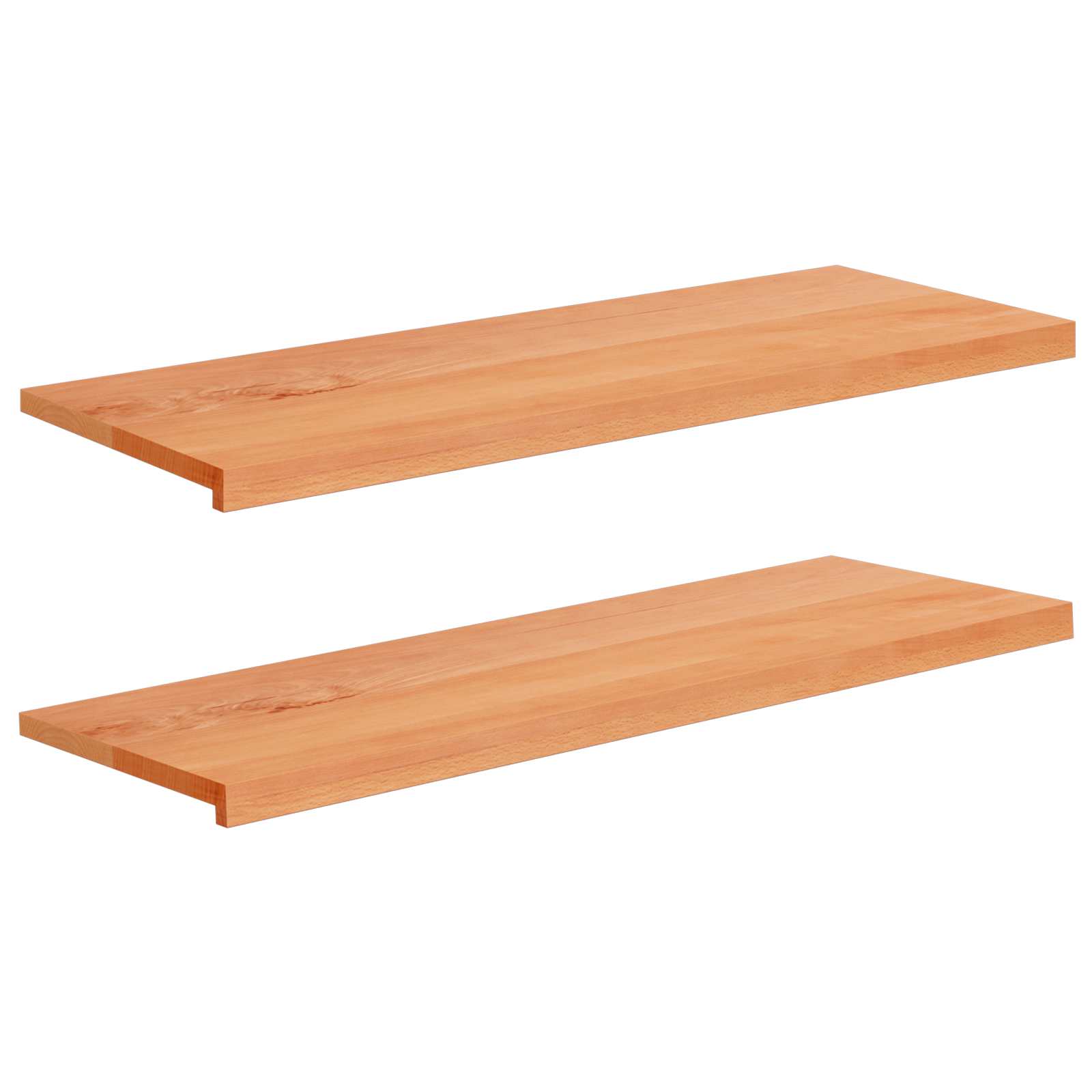 vidaXL Parapety 2 szt. Woskowane 110 x 40 x 2 cm Drewno bukowe