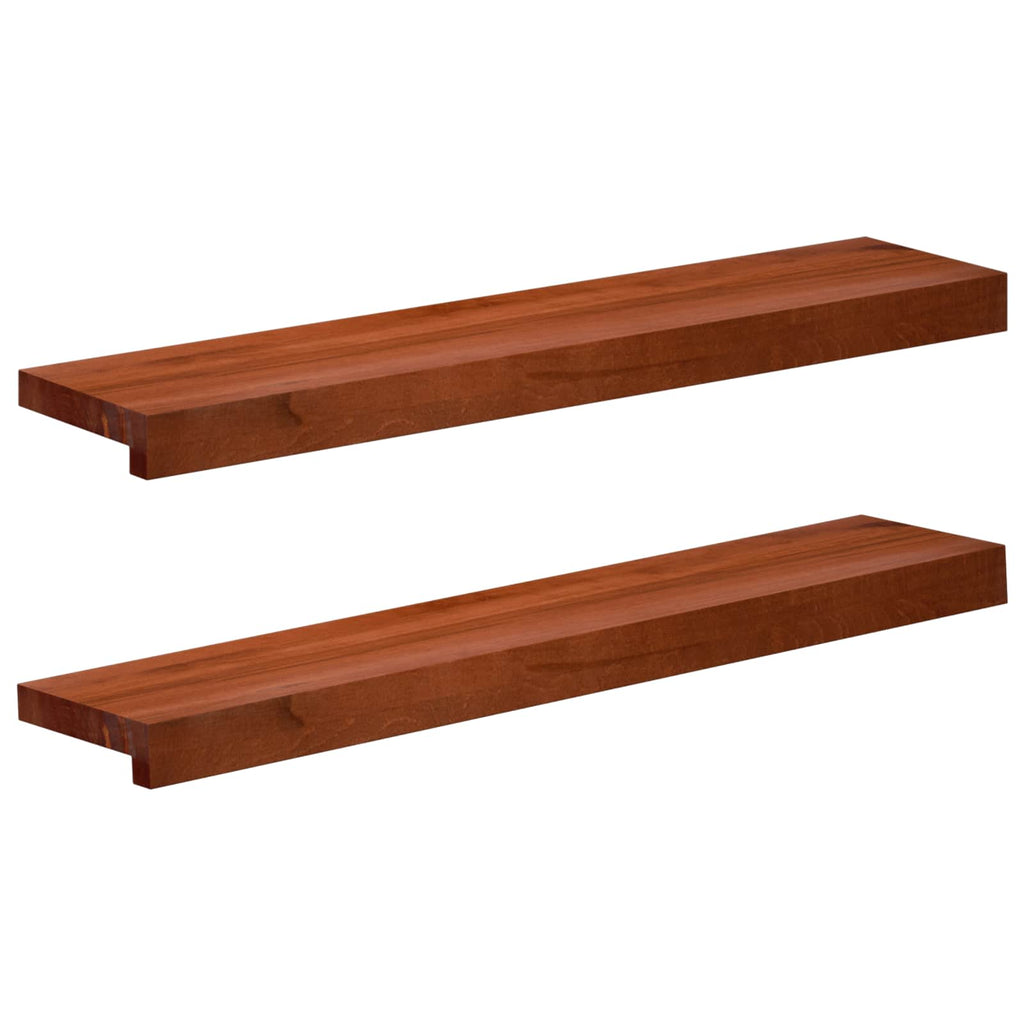 vidaXL Parapety 2 szt. brązowy 80x 20 x 2 cm Drewno bukowe