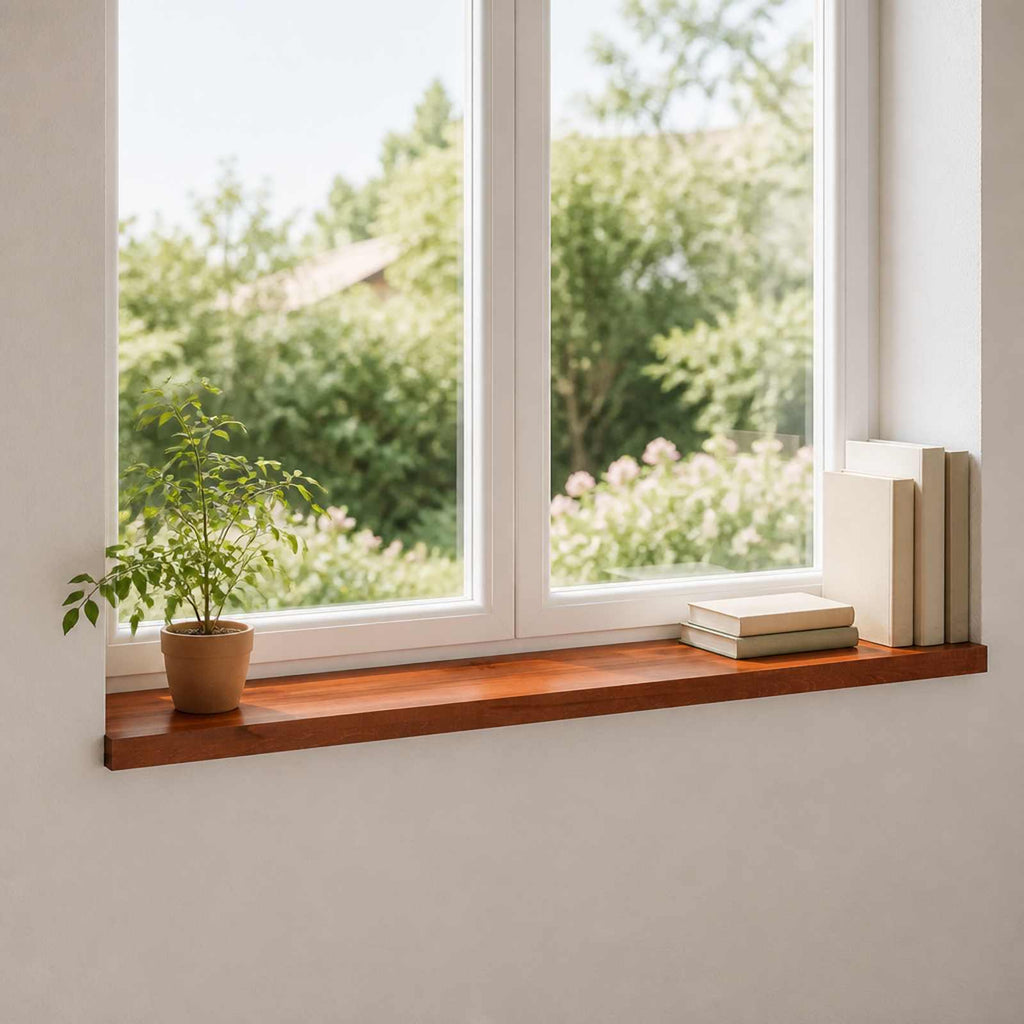 vidaXL Parapety 2 szt. brązowy 120 x 25 x 2 cm Drewno bukowe