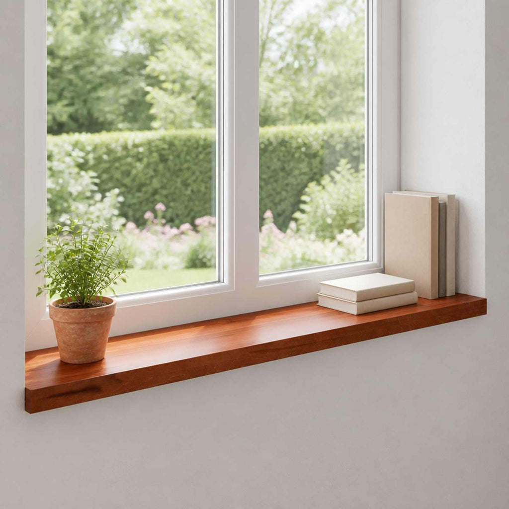 vidaXL Parapety 2 szt. brązowy 100 x 30 x 2 cm Drewno bukowe