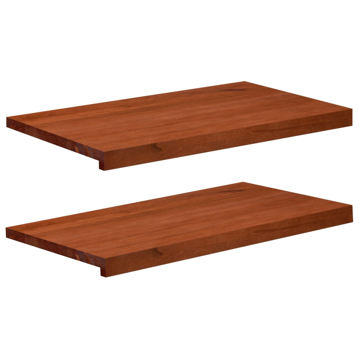 vidaXL Parapety 2 szt. brązowy 70 x 40 x 2 cm Drewno bukowe