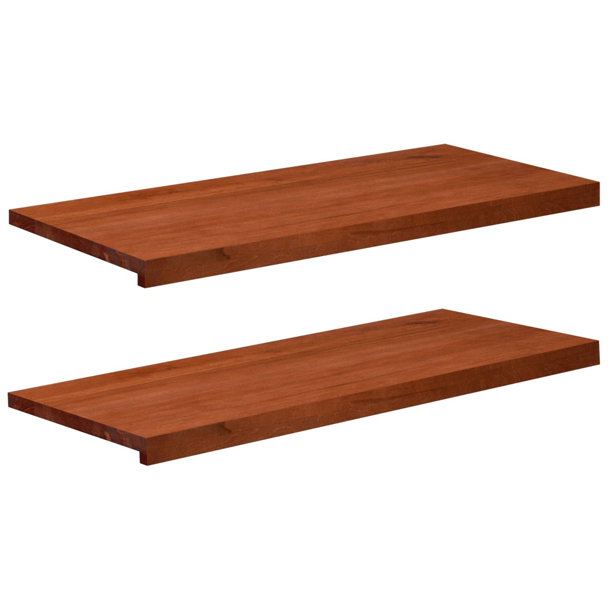 vidaXL Parapety 2 szt. brązowy 100 x 40 x 2 cm Drewno bukowe