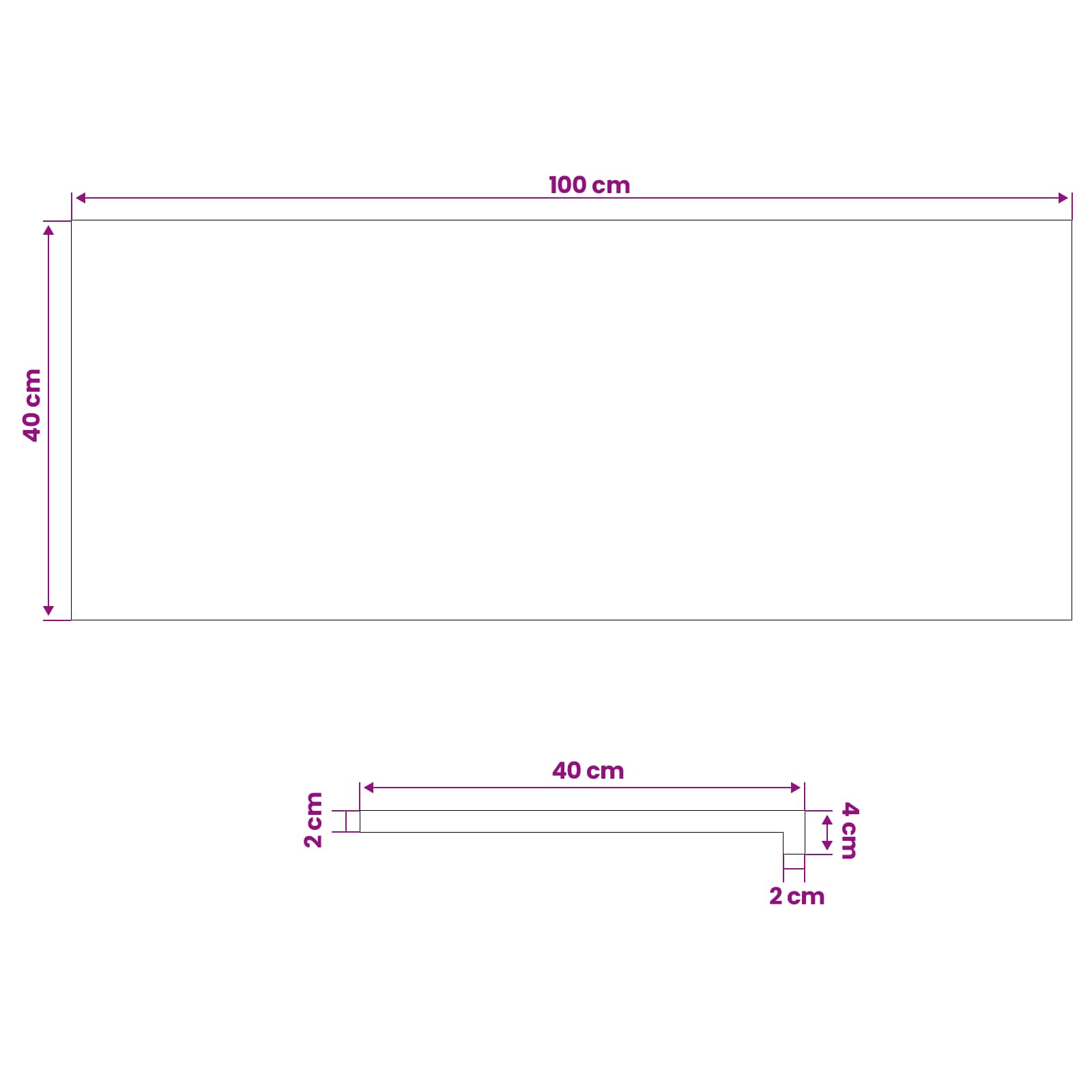 vidaXL Parapety 2 szt. brązowy 100 x 40 x 2 cm Drewno bukowe