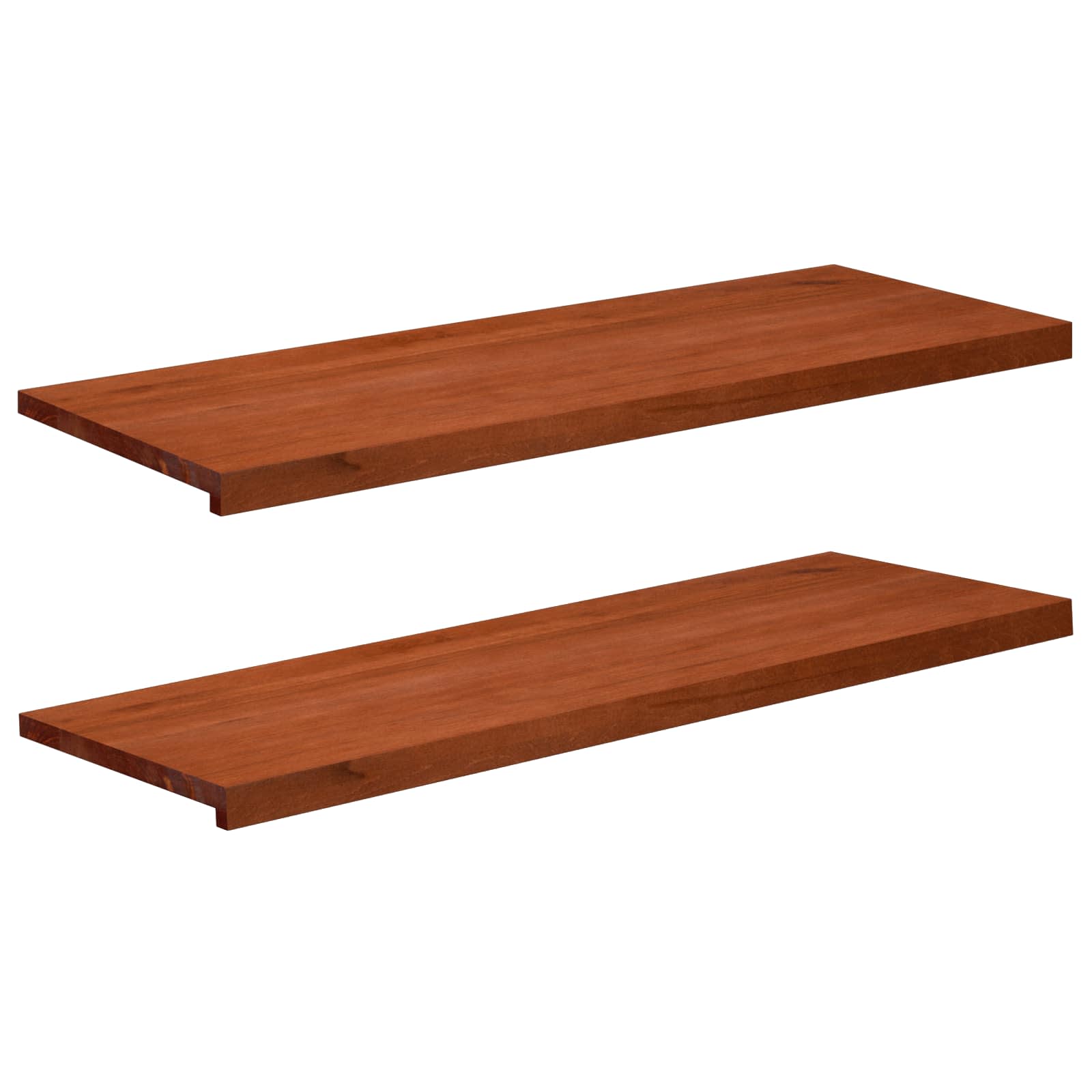 vidaXL Parapety 2 szt. brązowy 110 x 40 x 2 cm Drewno bukowe