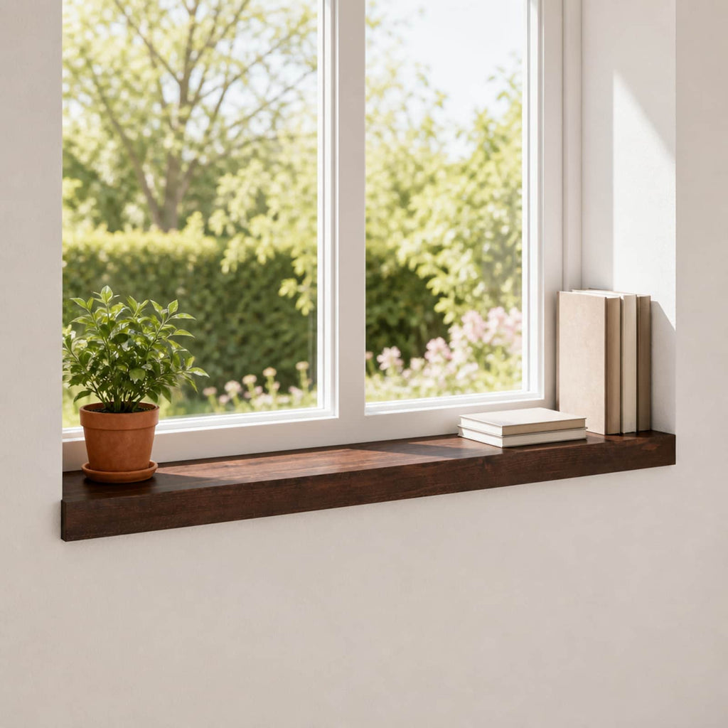 vidaXL Parapety 2 szt. Ciemny brąz 90 x 20 x 2 cm Drewno bukowe