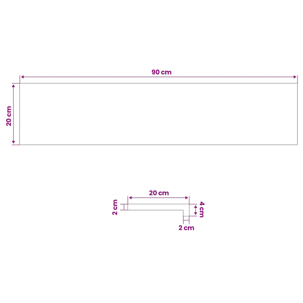 vidaXL Parapety 2 szt. Ciemny brąz 90 x 20 x 2 cm Drewno bukowe